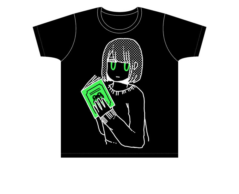 ガール・ブック・ガールTシャツ / ブラックボディ